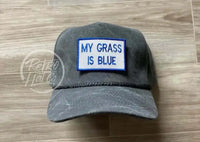 My Grass Is Blue On Stonewashed Retro Rope Hat Coal Ready To Go