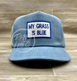 My Grass Is Blue On Stonewashed Retro Rope Hat Ready To Go