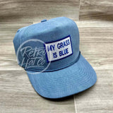 My Grass Is Blue On Stonewashed Retro Rope Hat Ready To Go