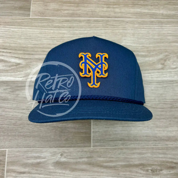 New York Mets Ny Patch On Blue Classic Rope Hat Ready To Go