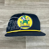 Notre Dame Fighting Irish (Leprechaun) On Retro Rope Hat Navy W/Yellow Ready To Go