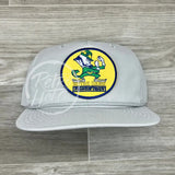 Notre Dame Fighting Irish (Leprechaun) On Retro Rope Hat Solid Smoke Gray Ready To Go