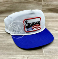 Opryland Nashville Patch On White/Blue Retro Rope Hat Ready To Go