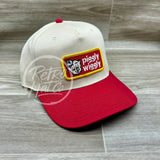 Piggly Wiggly Patch On Natural/Red Retro Hat Ready To Go