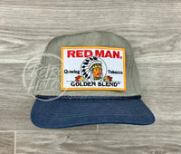 Red Man Golden On Retro Two-Tone Rope Hat Sand / Indigo Ready To Go