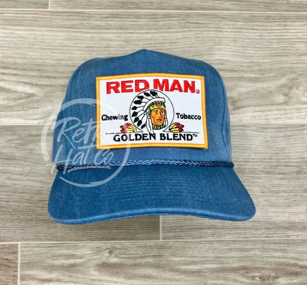 Red Man Golden On Sky Retro Rope Hat Ready To Go
