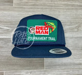 Redman Tournament Trail Patch On Classic Rope Hat Blue Ready To Go