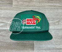 Redman Tournament Trail Patch On Classic Rope Hat Green Ready To Go