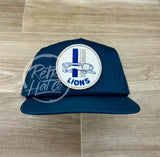 Retro 1960S Detroit Lions Circle Patch On Classic Rope Hat Blue Ready To Go