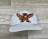 Retro Auburn War Eagle Patch On Smoke Gray Rope Hat Ready To Go