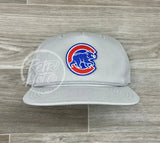 Retro Chicago Cubs Patch On Rope Hat Smoke Gray Ready To Go