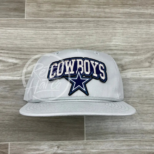 Retro Dallas Cowboys Arch Patch On Smoke Gray Rope Hat Ready To Go