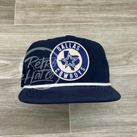 Retro Dallas Cowboys Crest On Blue Poly Rope Hat Navy Ready To Go