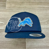 Retro Detroit Lions Patch On Blue Classic Rope Hat Ready To Go