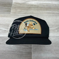 Retro Ducks Unlimited On Black Classic Rope Hat Ready To Go