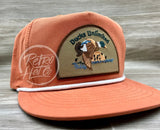 Retro Ducks Unlimited On Orange Poly Rope Hat Ready To Go