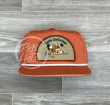Retro Ducks Unlimited On Orange Poly Rope Hat Ready To Go
