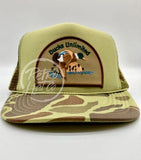 Retro Ducks Unlimited On Solid Front Camo Meshback Trucker Hat Ready To Go