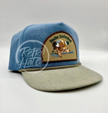 Retro Ducks Unlimited On Stonewashed Sky/Sand Rope Hat Ready To Go