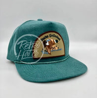 Retro Ducks Unlimited On Teal Stonewashed Rope Hat Ready To Go