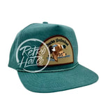 Retro Ducks Unlimited On Teal Stonewashed Rope Hat Ready To Go