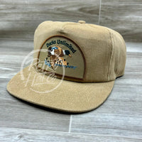 Retro Ducks Unlimited Patch On Tan Corduroy Hat Ready To Go