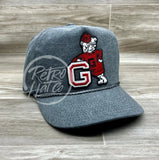 Retro Georgia Bulldogs Patch On Charcoal Stonewashed Rope Hat Ready To Go