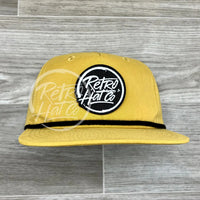 Retro Hat Co. Brand (Glow In The Dark) Patch On Rope Mustard W/Black Ready To Go