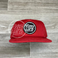 Retro Hat Co. Brand (Glow In The Dark) Patch On Rope Solid Red Ready To Go