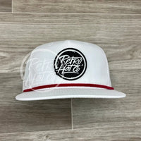 Retro Hat Co. Brand (Glow In The Dark) Patch On Rope White W/Red Ready To Go