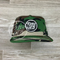 Retro Hat Co. Brand Patch On Camo Woodland (Glow In The Dark Patch) Ready To Go