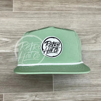 Retro Hat Co. Brand (White) On Poly Rope Green Ready To Go
