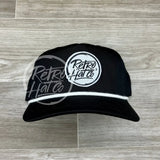 Retro Hat Co. Brand (White) Patch On Rope Black W/White Ready To Go
