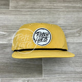 Retro Hat Co. Brand (White) Patch On Rope Mustard W/Black Ready To Go