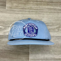 Retro Kentucky Wildcats Crest On Rope Hat Baby Blue W/Black Ready To Go