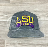 Retro Lsu Tigers Banner On Stonewashed Rope Hat Charcoal Ready To Go