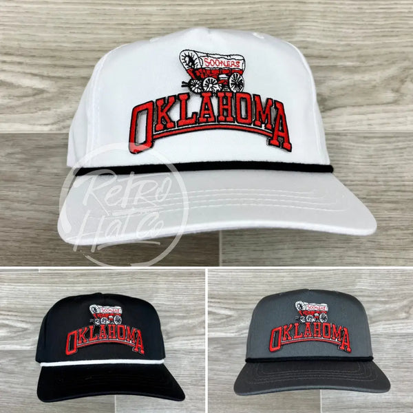 Oklahoma Sooners Arch On Retro Rope Hat Ready To Go