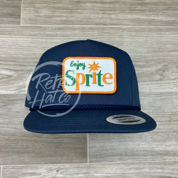 Retro Sprite Patch On Blue Classic Rope Hat Ready To Go