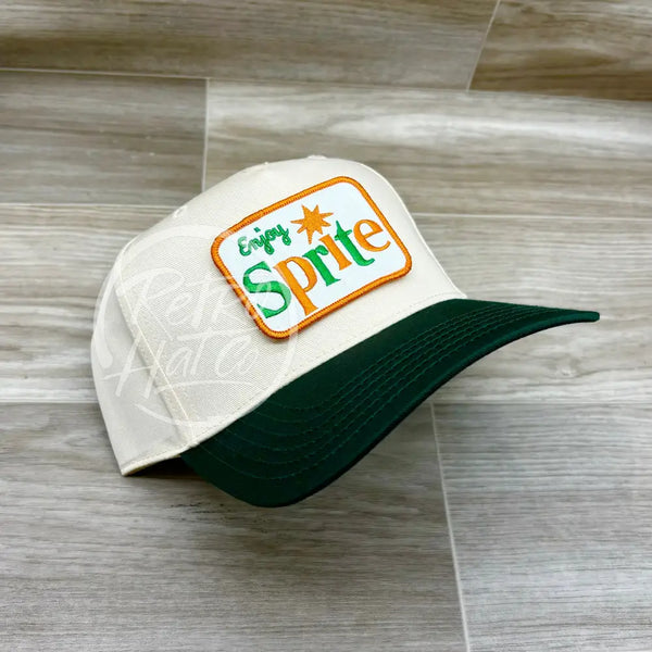 Retro Sprite Patch On Natural/Green Hat Ready To Go