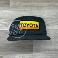 Retro Toyota Patch On Rope Hat Charcoal Ready To Go