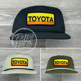 Retro Toyota Patch On Rope Hat Ready To Go