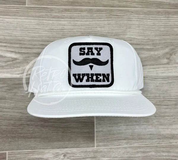 Say When Tombstone / Doc Holiday Patch On White Retro Rope Hat Ready To Go