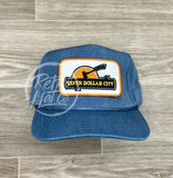 Silver Dollar City Patch On Stonewashed Rope Hat With Snapback Sky Ready To Go
