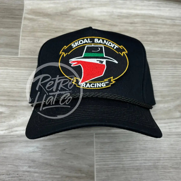Skoal Bandit Racing On Tall Black Retro Rope Hat Ready To Go