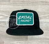 Skoal Racing (Rectangle) On Retro Poly Rope Hat Black Ready To Go