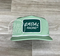 Skoal Racing (Rectangle) On Retro Poly Rope Hat Green Ready To Go