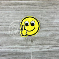 Smiley Face Flip Off (Fu) Emoji Patch
