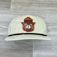 Smokey The Bear On Beige Retro Rope Hat W/Black Ready To Go