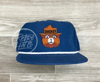 Smokey The Bear On Retro Poly Rope Hat Blue Ready To Go
