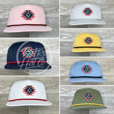 Southwestern / Aztec Tribal Patch On Retro Rope Hat Ready To Go